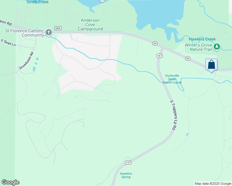 map of restaurants, bars, coffee shops, grocery stores, and more near 6858 East Summit Peak Circle in Huntsville