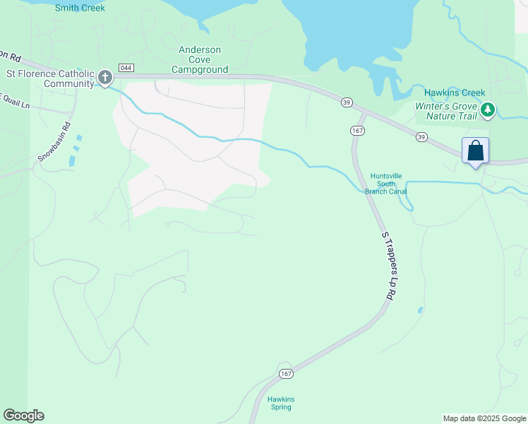 map of restaurants, bars, coffee shops, grocery stores, and more near 6858 East Summit Peak Circle in Huntsville
