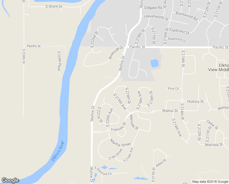 map of restaurants, bars, coffee shops, grocery stores, and more near 1702 South 219th Avenue in Omaha