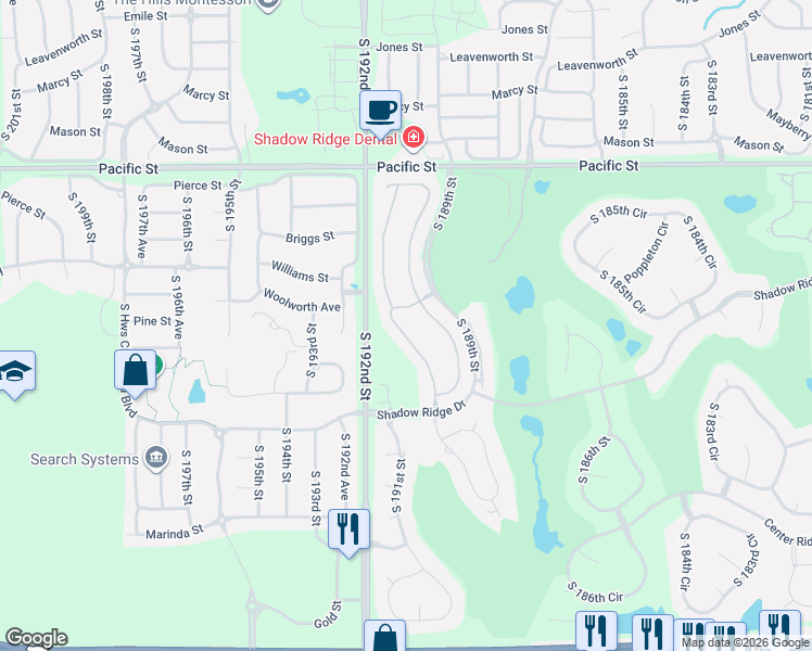 map of restaurants, bars, coffee shops, grocery stores, and more near 1508 South 190th Plaza in Omaha