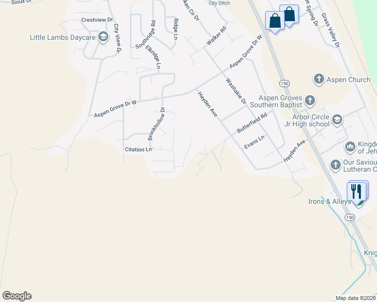 map of restaurants, bars, coffee shops, grocery stores, and more near 250 Overlook Court in Evanston