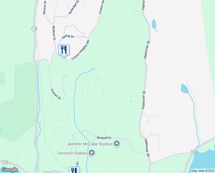 map of restaurants, bars, coffee shops, grocery stores, and more near 282 Colonel Greene Road in Yorktown Heights