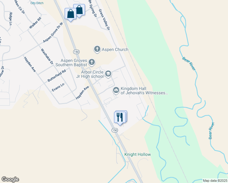 map of restaurants, bars, coffee shops, grocery stores, and more near 89 South Valley Drive in Evanston