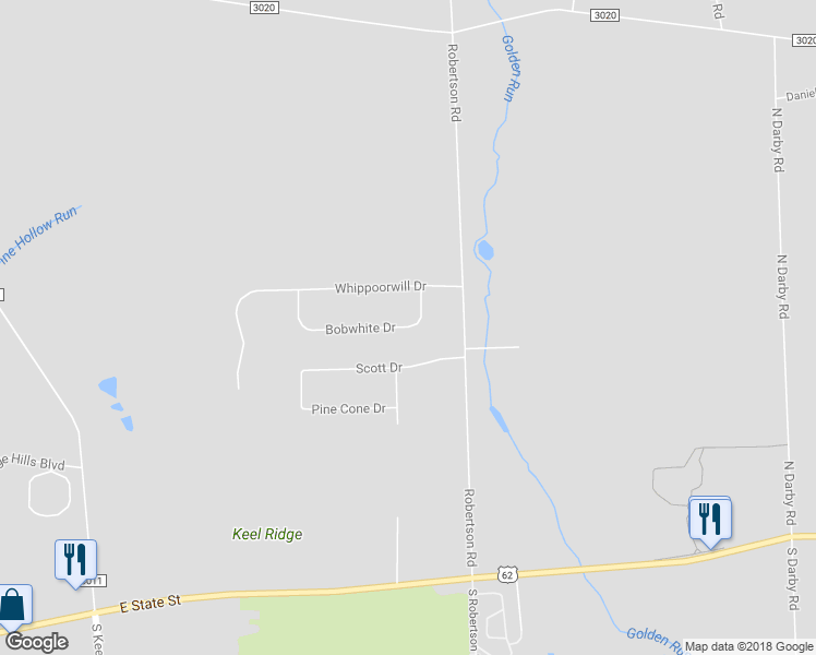 map of restaurants, bars, coffee shops, grocery stores, and more near 899 Bobwhite Drive in Hermitage