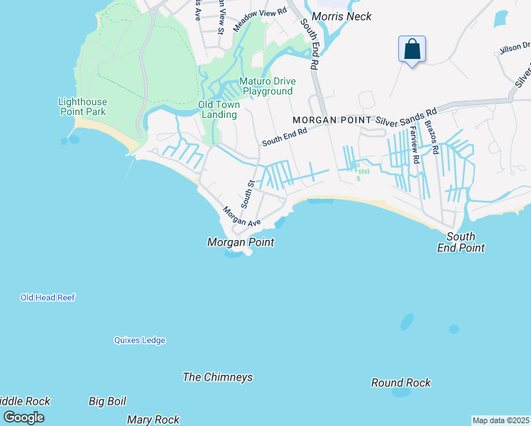 map of restaurants, bars, coffee shops, grocery stores, and more near 109 Morgan Avenue in East Haven