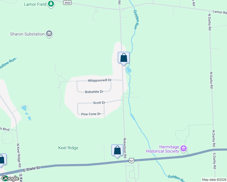 map of restaurants, bars, coffee shops, grocery stores, and more near 782 Bobwhite Drive in Hermitage