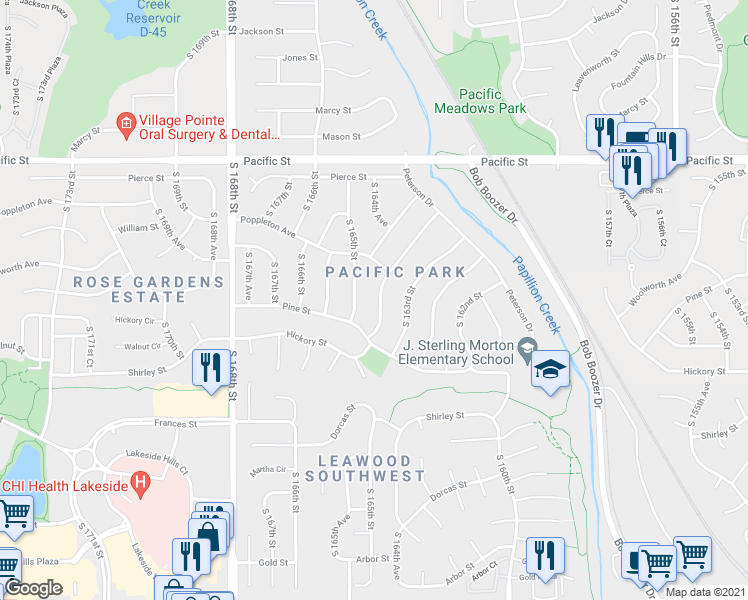 map of restaurants, bars, coffee shops, grocery stores, and more near 1328 South 163rd Avenue in Omaha