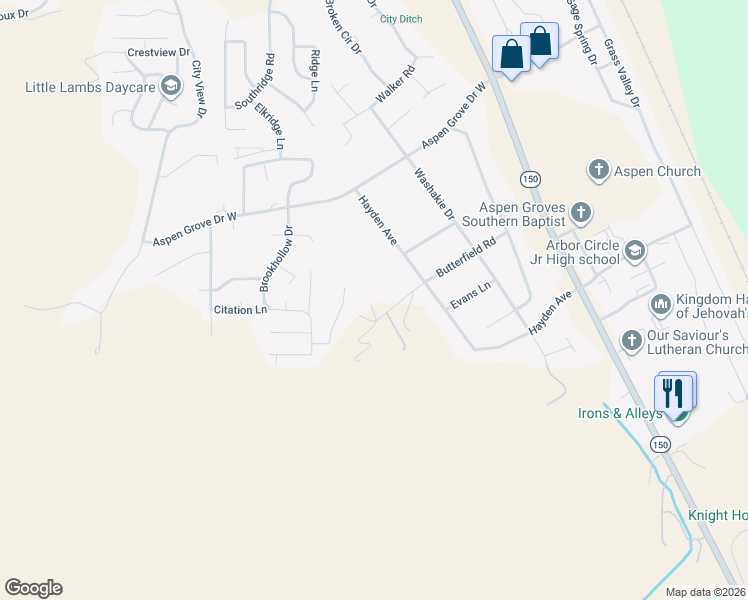 map of restaurants, bars, coffee shops, grocery stores, and more near 240 Darby Lane in Evanston