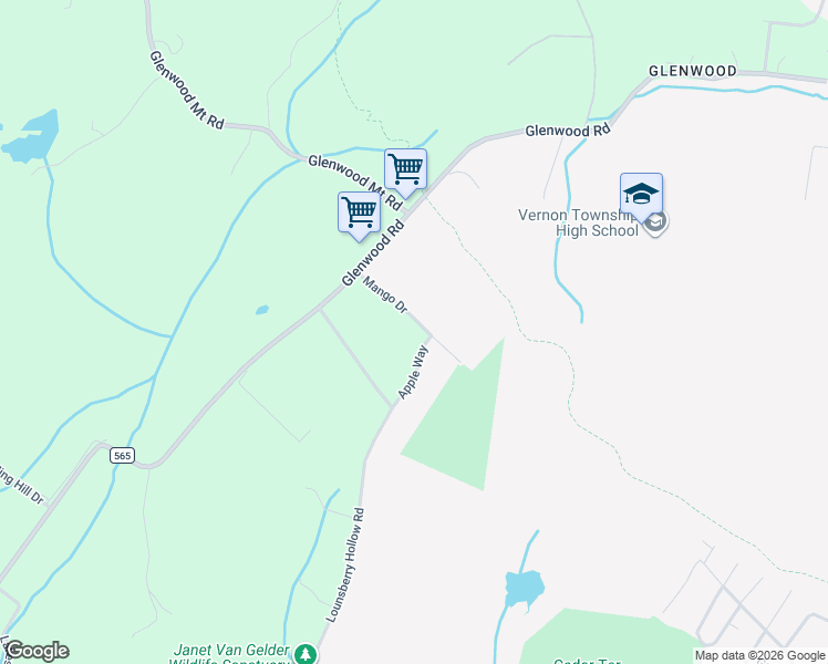 map of restaurants, bars, coffee shops, grocery stores, and more near 13 Mango Drive in Sussex