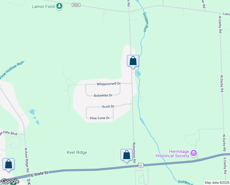 map of restaurants, bars, coffee shops, grocery stores, and more near 773 Bobwhite Drive in Hermitage