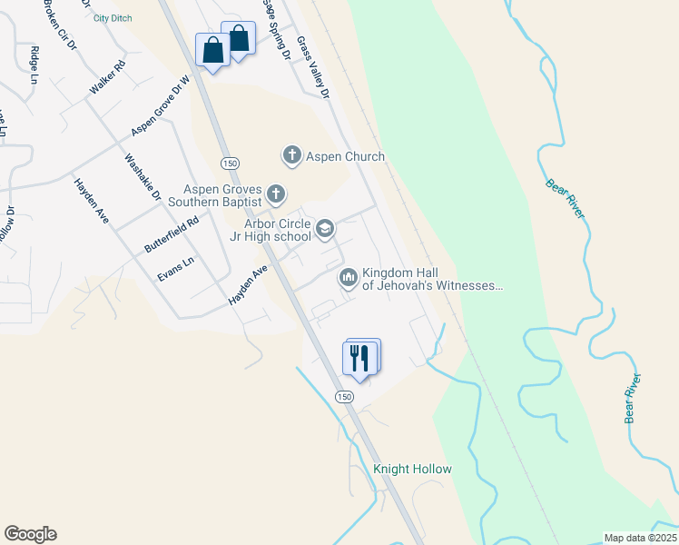 map of restaurants, bars, coffee shops, grocery stores, and more near 89 South Valley Drive in Evanston