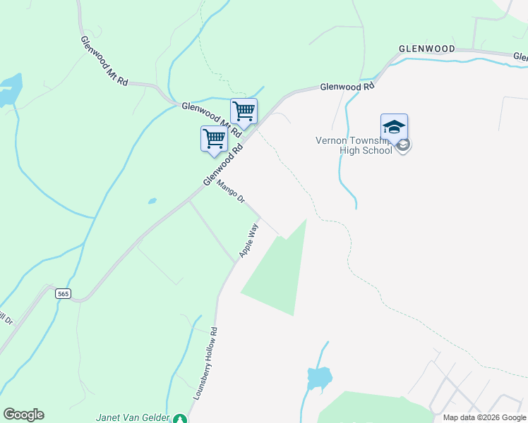 map of restaurants, bars, coffee shops, grocery stores, and more near 13 Mango Drive in Sussex