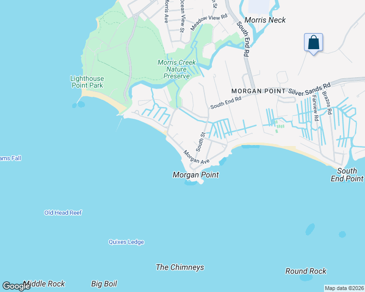 map of restaurants, bars, coffee shops, grocery stores, and more near 180 Morgan Avenue in East Haven