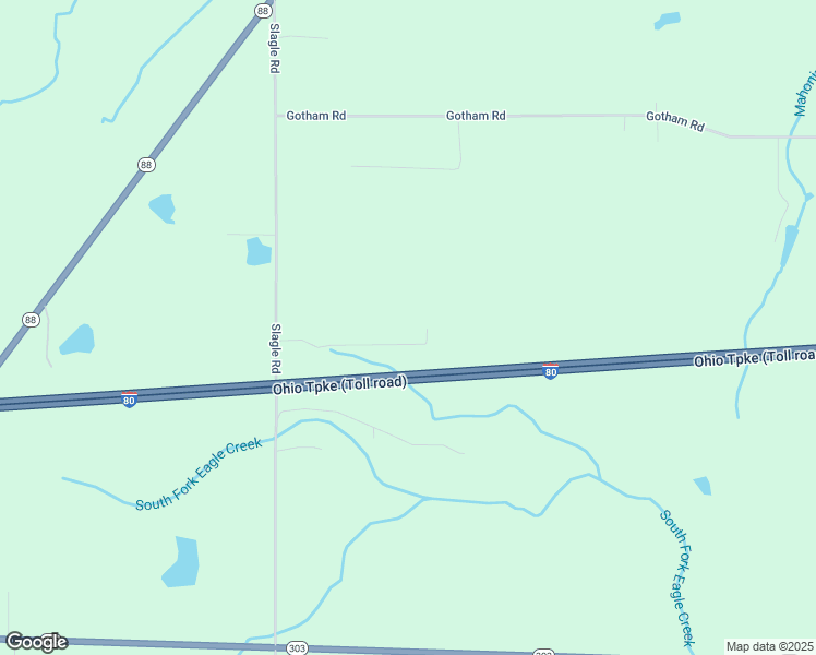 map of restaurants, bars, coffee shops, grocery stores, and more near 9268 Slagle Road in Garrettsville