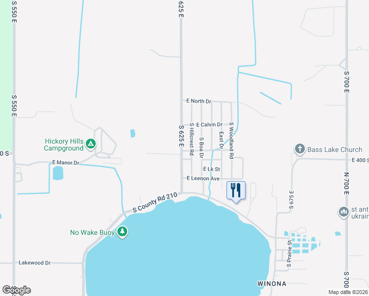 map of restaurants, bars, coffee shops, grocery stores, and more near 3898 South 625 East in Knox