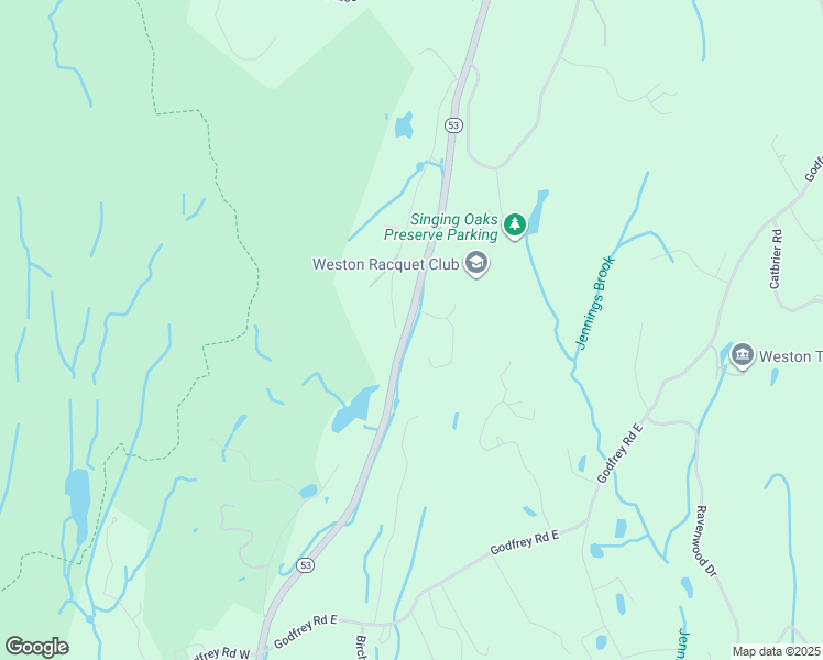 map of restaurants, bars, coffee shops, grocery stores, and more near 385 Newtown Turnpike in Weston