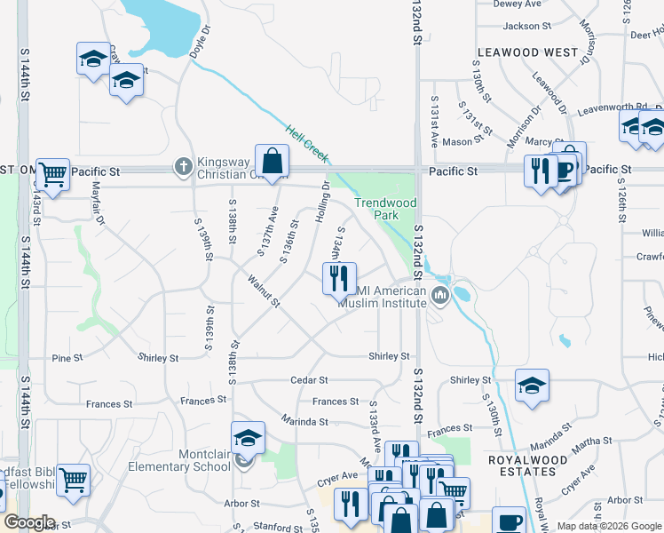map of restaurants, bars, coffee shops, grocery stores, and more near 13320 William Circle in Omaha