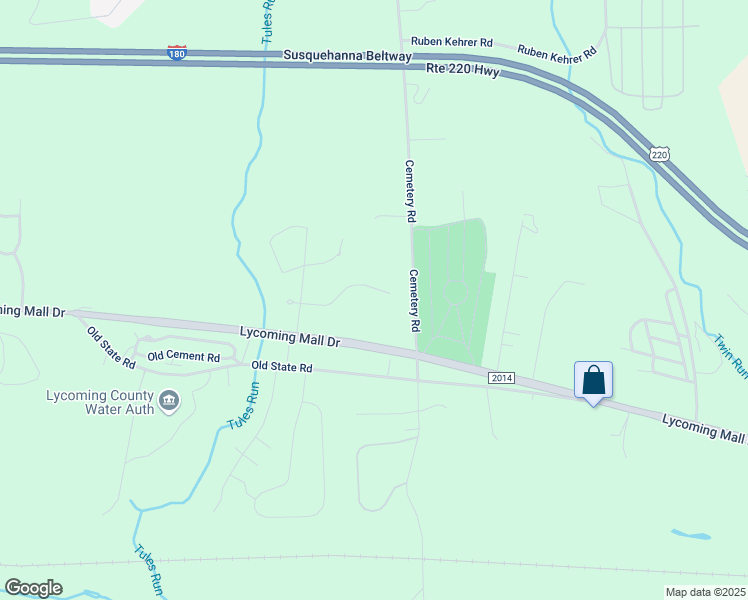 map of restaurants, bars, coffee shops, grocery stores, and more near 1-299 Woodland Court in Montoursville