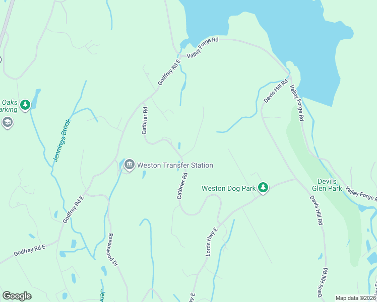 map of restaurants, bars, coffee shops, grocery stores, and more near 1 Pepperbush Road in Weston