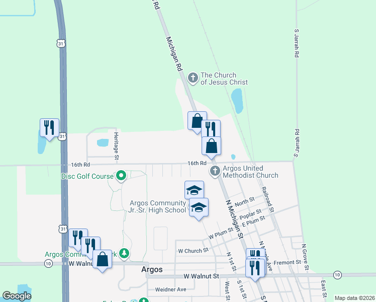 map of restaurants, bars, coffee shops, grocery stores, and more near 208 Marshall Street in Argos