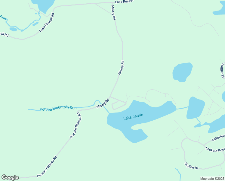 map of restaurants, bars, coffee shops, grocery stores, and more near 175 Misery Road in Pike County