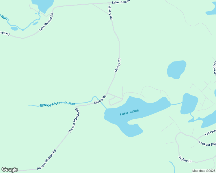 map of restaurants, bars, coffee shops, grocery stores, and more near 169 Misery Road in Pike County