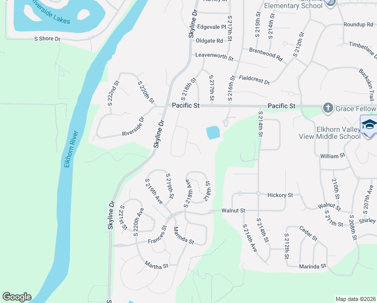 map of restaurants, bars, coffee shops, grocery stores, and more near 1419 South 217th Avenue in Omaha