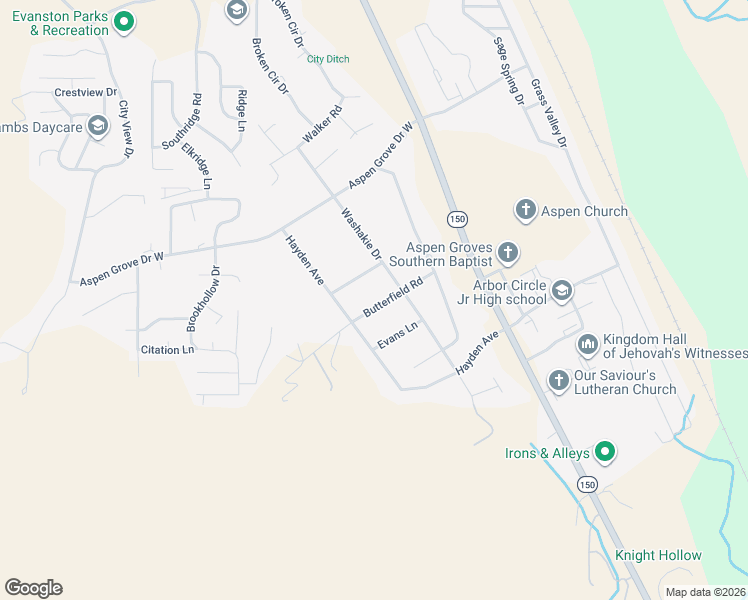 map of restaurants, bars, coffee shops, grocery stores, and more near 108 Butterfield Road in Evanston