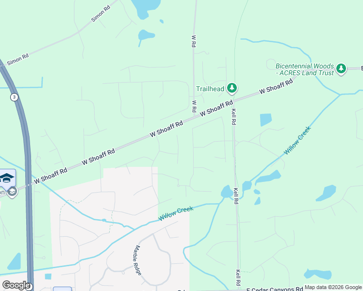 map of restaurants, bars, coffee shops, grocery stores, and more near 17264 Sonic Court in Huntertown