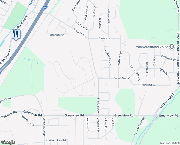 map of restaurants, bars, coffee shops, grocery stores, and more near 1780 Blackthorn Street in Council Bluffs