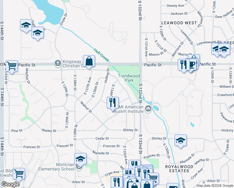map of restaurants, bars, coffee shops, grocery stores, and more near 13320 William Circle in Omaha
