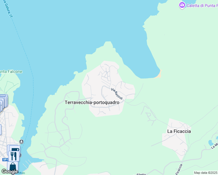 map of restaurants, bars, coffee shops, grocery stores, and more near Strada Provinciale 161 in Terravecchia-portoquadro