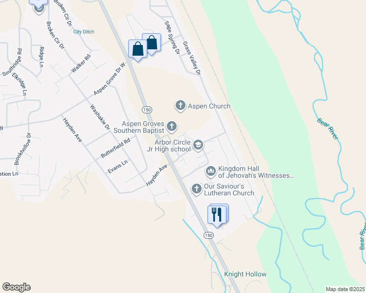 map of restaurants, bars, coffee shops, grocery stores, and more near 96 East Hayden Avenue in Evanston