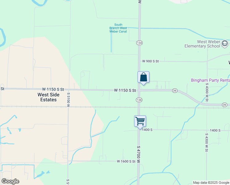 map of restaurants, bars, coffee shops, grocery stores, and more near 4829 West 1150 South Street in Ogden