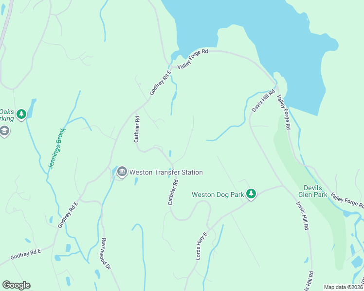 map of restaurants, bars, coffee shops, grocery stores, and more near 1 Pepperbush Road in Weston