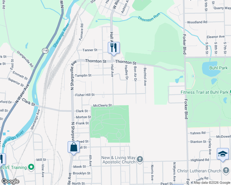 map of restaurants, bars, coffee shops, grocery stores, and more near in Sharon