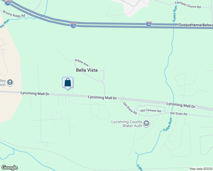 map of restaurants, bars, coffee shops, grocery stores, and more near 101-115 Bella Vista Drive in Montoursville