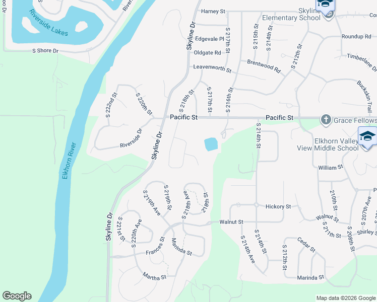 map of restaurants, bars, coffee shops, grocery stores, and more near 1419 South 217th Avenue in Omaha