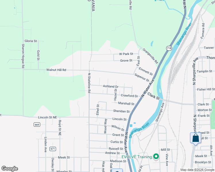 map of restaurants, bars, coffee shops, grocery stores, and more near 951 Adelaide Street in Hermitage