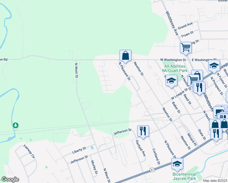map of restaurants, bars, coffee shops, grocery stores, and more near 5 5th Street in Norwalk