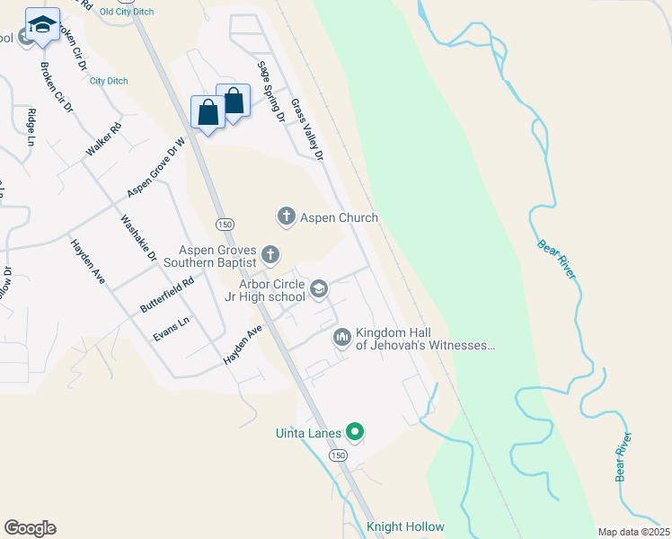 map of restaurants, bars, coffee shops, grocery stores, and more near 80 East Hayden Avenue in Evanston