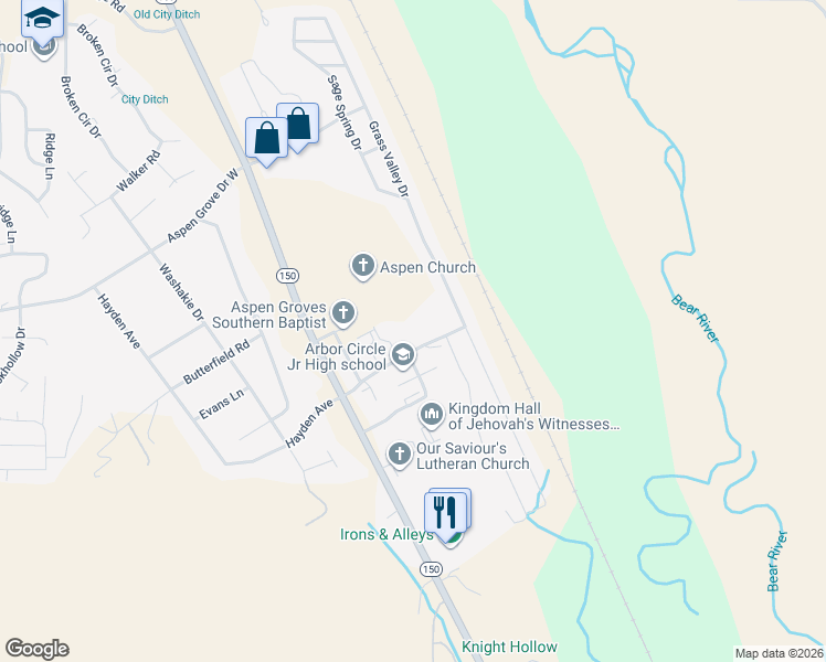 map of restaurants, bars, coffee shops, grocery stores, and more near 80 East Hayden Avenue in Evanston