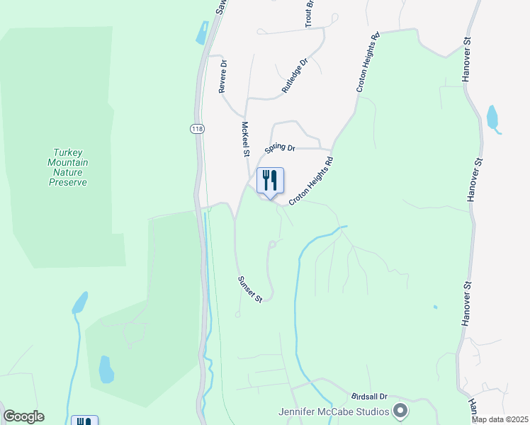 map of restaurants, bars, coffee shops, grocery stores, and more near 673 Croton Heights Road in Yorktown Heights