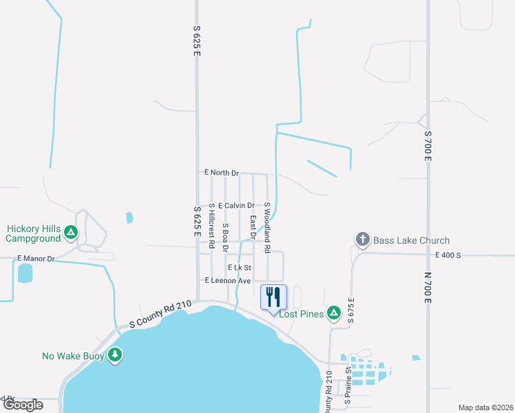 map of restaurants, bars, coffee shops, grocery stores, and more near 3775-3825 East Drive in Knox