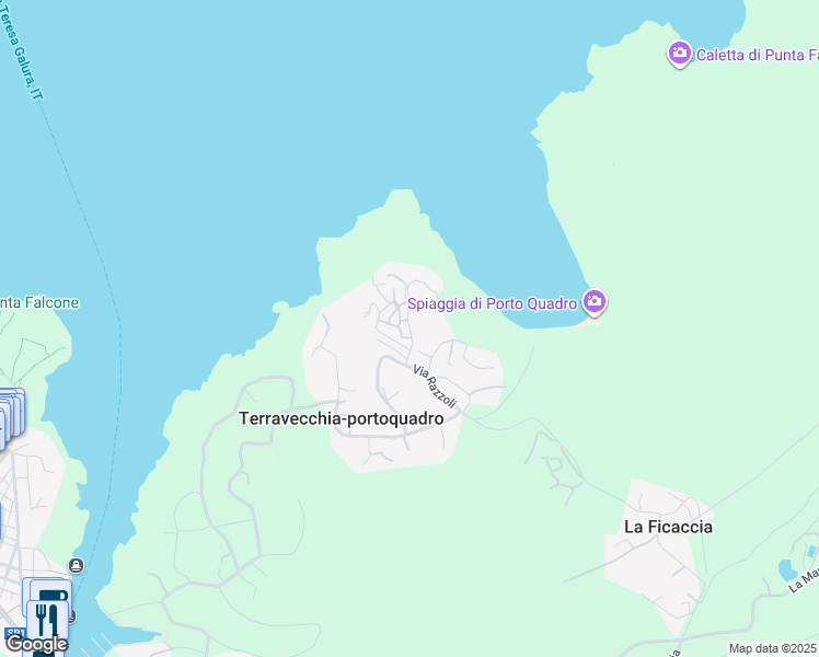 map of restaurants, bars, coffee shops, grocery stores, and more near Strada Provinciale 161 in Terravecchia-portoquadro