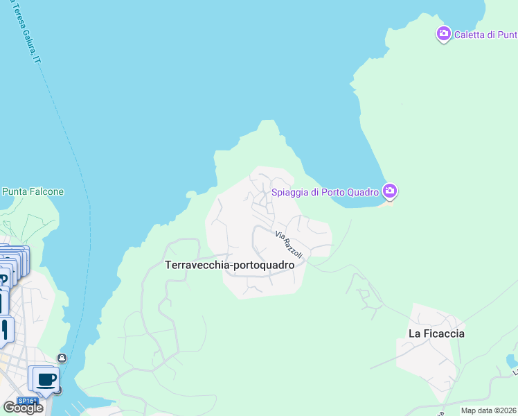 map of restaurants, bars, coffee shops, grocery stores, and more near in Provincia di Olbia-Tempio