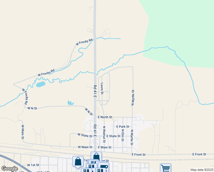 map of restaurants, bars, coffee shops, grocery stores, and more near Jordan Street in Kimball