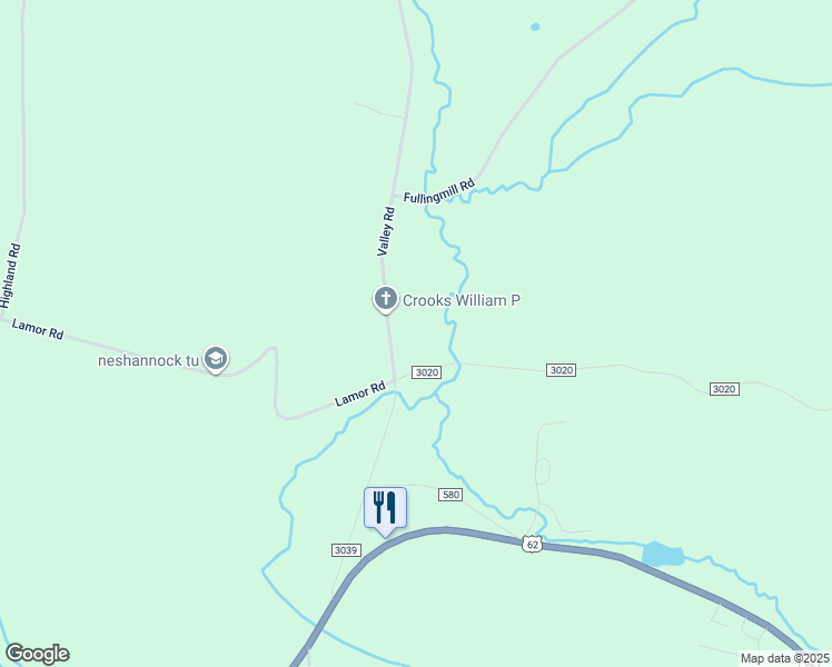 map of restaurants, bars, coffee shops, grocery stores, and more near 3007 Valley Road in Mercer