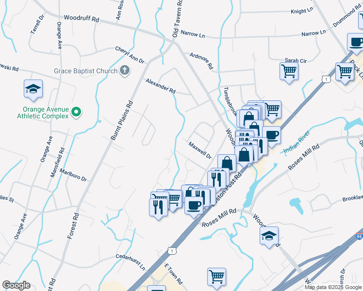 map of restaurants, bars, coffee shops, grocery stores, and more near 501 Swanson Crescent in Milford