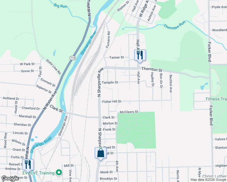 map of restaurants, bars, coffee shops, grocery stores, and more near 1014 Cherry Way in Sharon